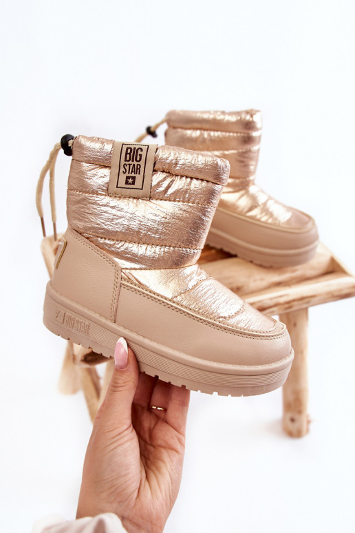 Sniega apavi Big Star KK374221 smilšu krāsas-Zelta krāsas