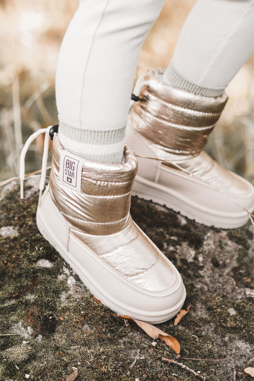 Sniega apavi Big Star KK374221 smilšu krāsas-Zelta krāsas