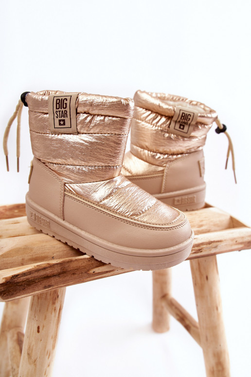 Sniega apavi Big Star KK374221 smilšu krāsas-Zelta krāsas