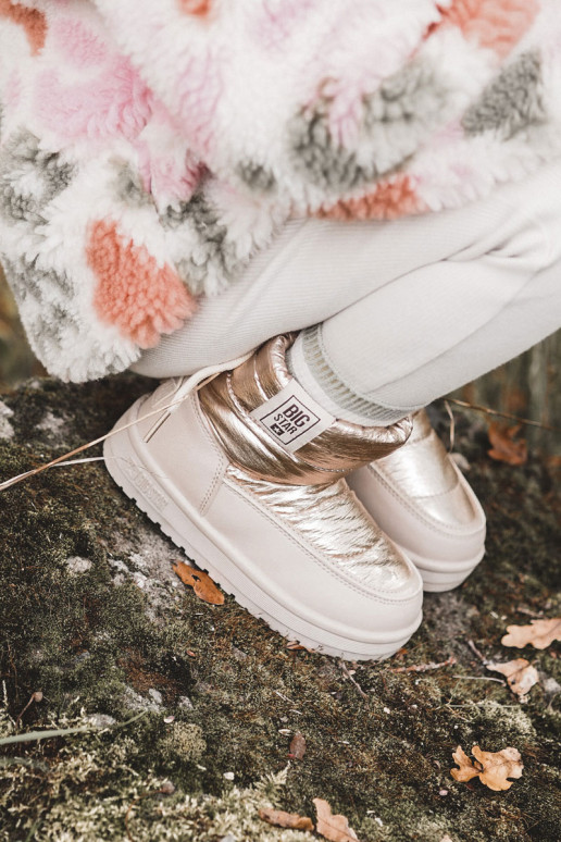 Sniega apavi Big Star KK374221 smilšu krāsas-Zelta krāsas