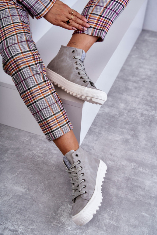 sieviešu puszābaki Big Star  siltināti Pelēkas krāsas EE274114 sieviešu puszābaki Big Star  siltināti Pelēkas krāsas EE274114