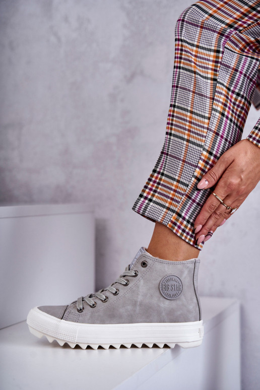 sieviešu puszābaki Big Star  siltināti Pelēkas krāsas EE274114 sieviešu puszābaki Big Star  siltināti Pelēkas krāsas EE274114