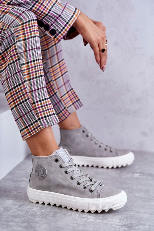 sieviešu puszābaki Big Star  siltināti Pelēkas krāsas EE274114 sieviešu puszābaki Big Star  siltināti Pelēkas krāsas EE274114