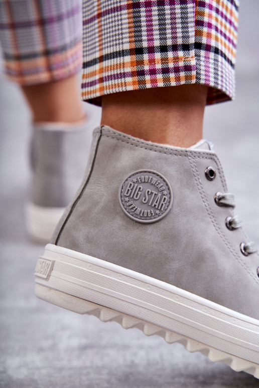 sieviešu puszābaki Big Star  siltināti Pelēkas krāsas EE274114 sieviešu puszābaki Big Star  siltināti Pelēkas krāsas EE274114