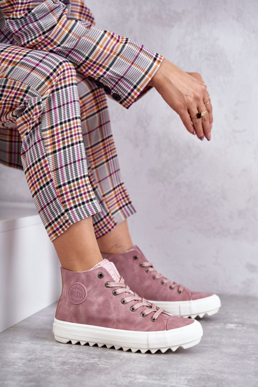 sieviešu puszābaki Big Star  siltināti Rozā krāsas EE274113 sieviešu puszābaki Big Star  siltināti Rozā krāsas EE274113