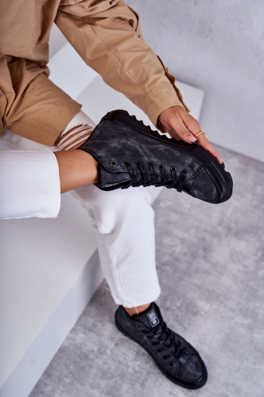 sieviešu puszābaki Big Star  siltināti melnas krāsas GG274069 sieviešu puszābaki Big Star  siltināti melnas krāsas GG274069