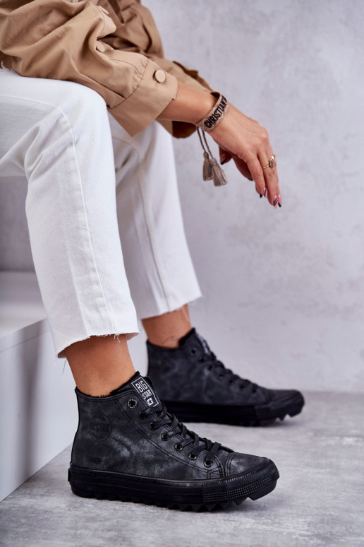 sieviešu puszābaki Big Star  siltināti melnas krāsas GG274069 sieviešu puszābaki Big Star  siltināti melnas krāsas GG274069