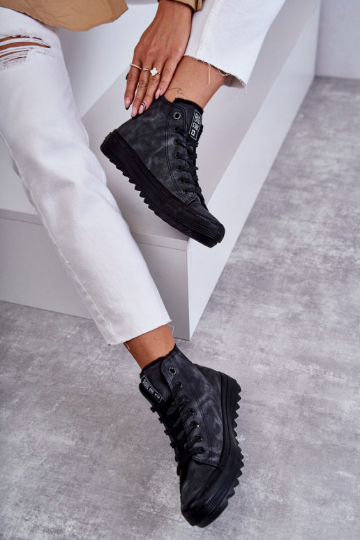 sieviešu puszābaki Big Star  siltināti melnas krāsas GG274069 sieviešu puszābaki Big Star  siltināti melnas krāsas GG274069