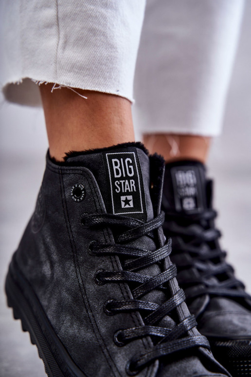 sieviešu puszābaki Big Star  siltināti melnas krāsas GG274069 sieviešu puszābaki Big Star  siltināti melnas krāsas GG274069