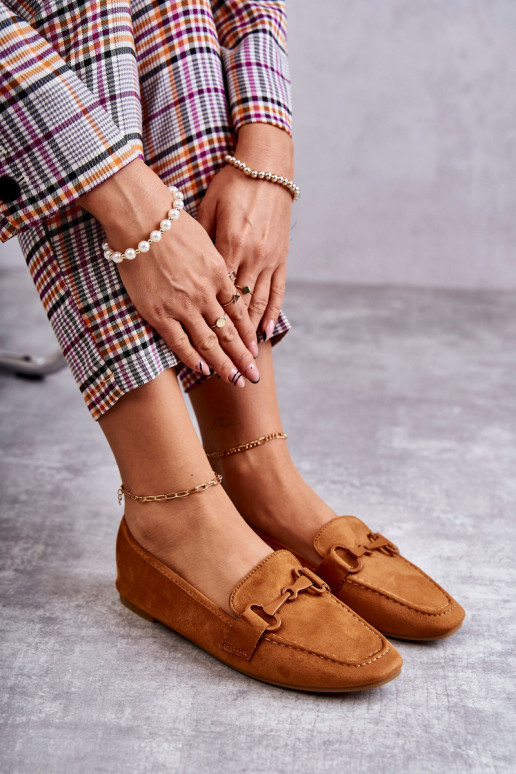 zamšādas Mokasīni ar ornamentiem brūnas krāsas Santi zamšādas Mokasīni ar ornamentiem brūnas krāsas Santi