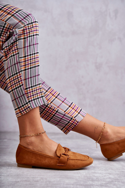 zamšādas Mokasīni ar ornamentiem brūnas krāsas Santi zamšādas Mokasīni ar ornamentiem brūnas krāsas Santi