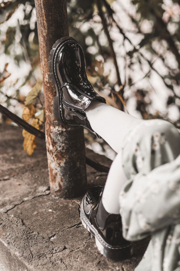 Bērnu apavi Laque siltināti Sieviešu puszābaki melnas krāsas Porky 2