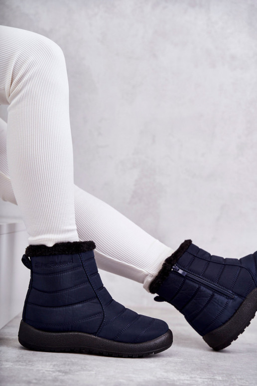 Sieviešu siltināti sniega apavi tumši zilas krāsas Mezyss Sieviešu siltināti sniega apavi tumši zilas krāsas Mezyss
