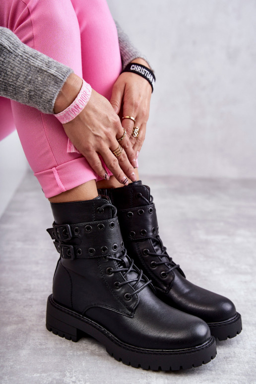 siltināti Sieviešu puszābaki melnas krāsas Silvor