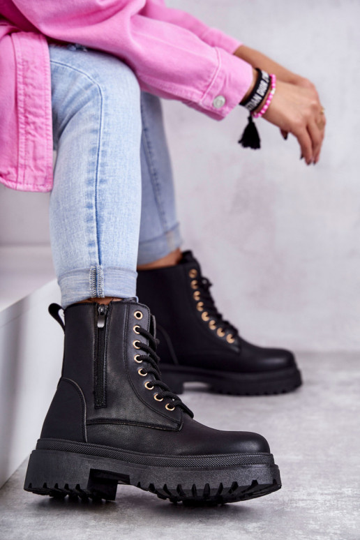 Sieviešu puszābaki  siltināti melnas krāsas Dorchen