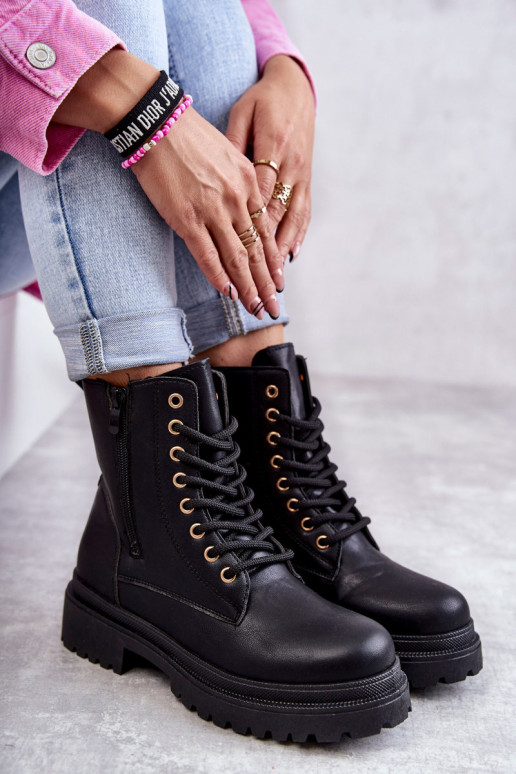 Sieviešu puszābaki  siltināti melnas krāsas Dorchen