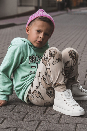 Bērnu apavi ar oļiem ar rāvējslēdzējiem Big Star KK374227 baltas krāsas 2