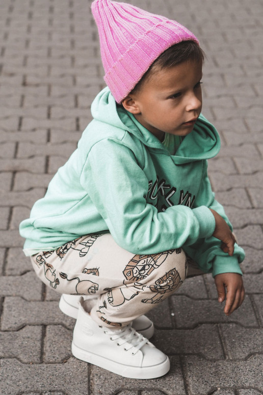 Bērnu apavi ar oļiem ar rāvējslēdzējiem Big Star KK374227 baltas krāsas