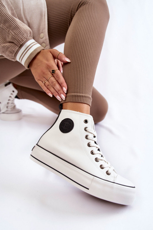 siltināti brīvā laika apavi Big Star KK274170 baltas krāsas siltināti brīvā laika apavi Big Star KK274170 baltas krāsas