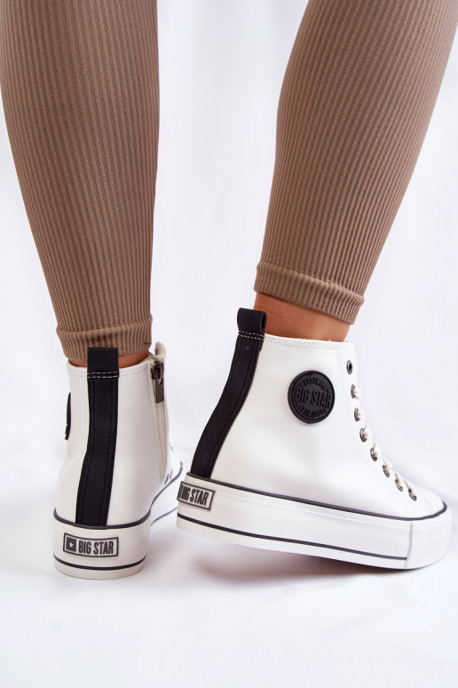 siltināti brīvā laika apavi Big Star KK274170 baltas krāsas siltināti brīvā laika apavi Big Star KK274170 baltas krāsas