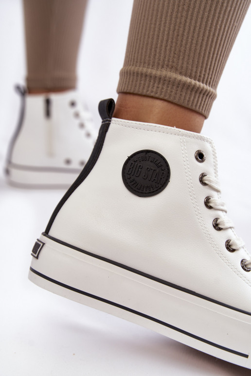 siltināti brīvā laika apavi Big Star KK274170 baltas krāsas siltināti brīvā laika apavi Big Star KK274170 baltas krāsas