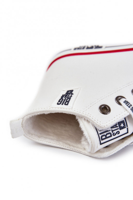 siltināti brīvā laika apavi Big Star KK174345 baltas krāsas siltināti brīvā laika apavi Big Star KK174345 baltas krāsas