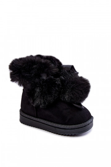 Bērnu apavi  siltināti Sieviešu puszābaki sniega apavi melnas krāsas Roofy 2
