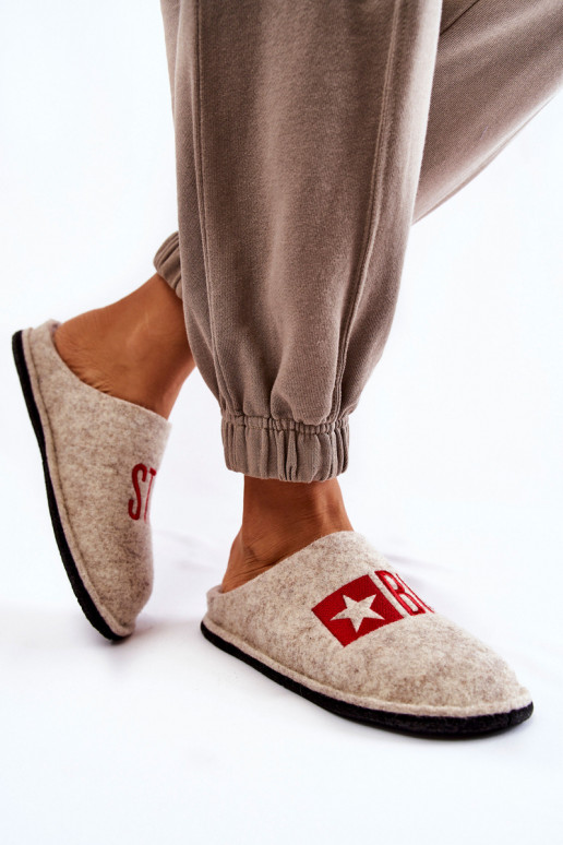 mājas čības Big Star KK276021 smilšu krāsas mājas čības Big Star KK276021 smilšu krāsas