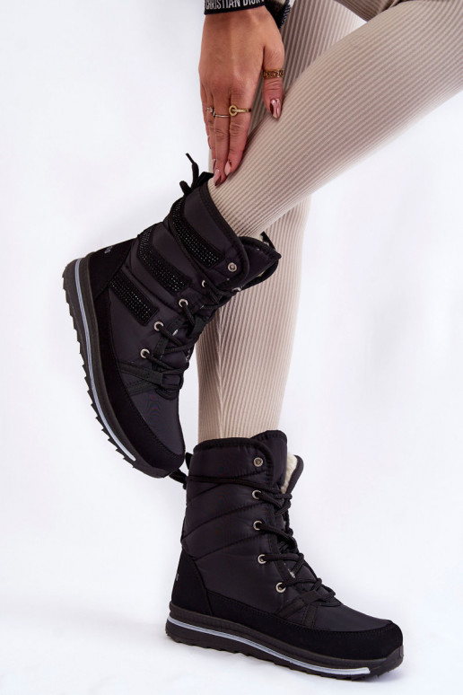 sniega apavi šņorējami Progress PROGJ-22-134 melnas krāsas