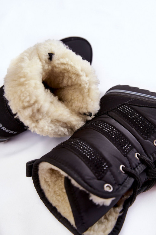 sniega apavi šņorējami Progress PROGJ-22-134 melnas krāsas