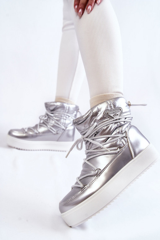 Stilīgasrnas sniega apavi šņorējami Sudraba krāsas Carrios Stilīgasrnas sniega apavi šņorējami Sudraba krāsas Carrios