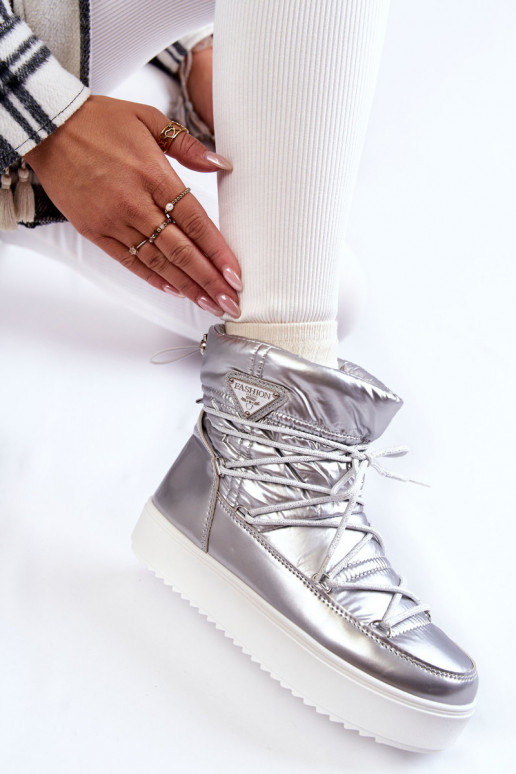 Stilīgasrnas sniega apavi šņorējami Sudraba krāsas Carrios Stilīgasrnas sniega apavi šņorējami Sudraba krāsas Carrios