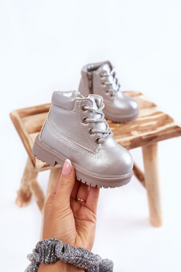 Bērnu apavi ar rāvējslēdzējiem Sudraba krāsas Dexter