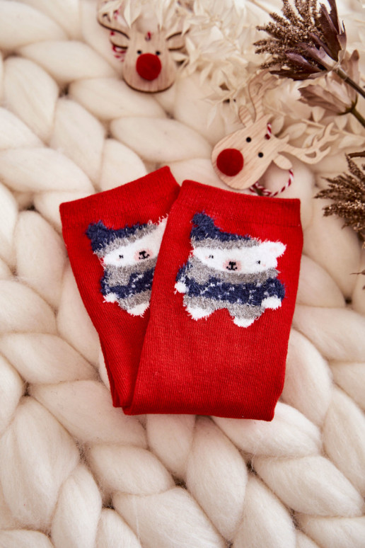 Jaunības gludās zeķes  sarkanas krāsas Jaunības gludās zeķes  sarkanas krāsas