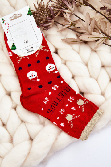 Zeķes  Merry Christmas sarkanas krāsas