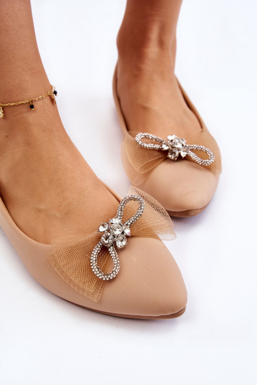 Balerīnas Apavi ar spicu purngalu  smilšu krāsas Luminous Balerīnas Apavi ar spicu purngalu  smilšu krāsas Luminous