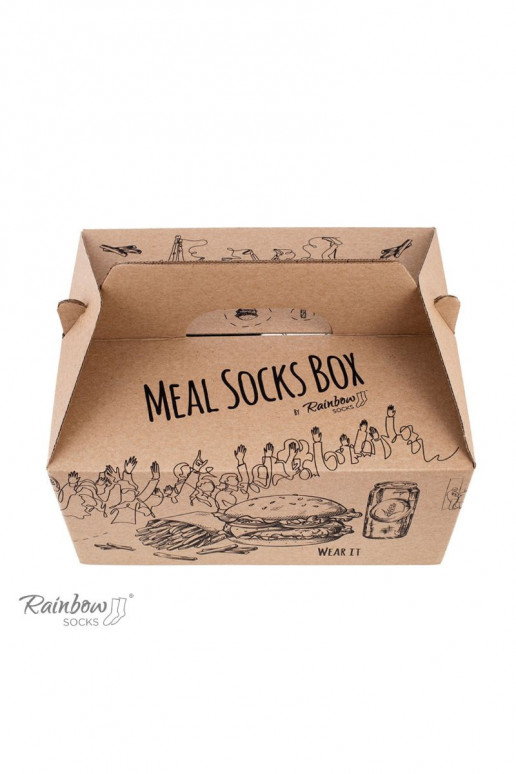 Varavīksnes zeķes  Meal Socks Box Burger  5 Par Varavīksnes zeķes  Meal Socks Box Burger  5 Par