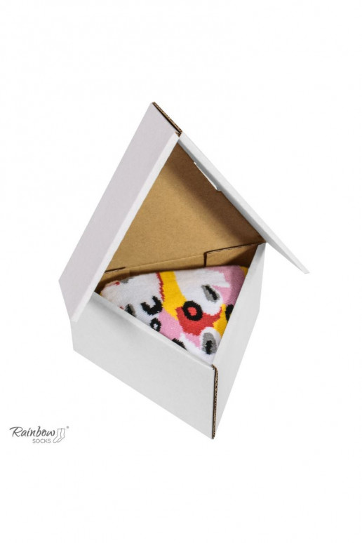 Varavīksnes zeķes  1 Pāris Pizza Varavīksnes zeķes  1 Pāris Pizza