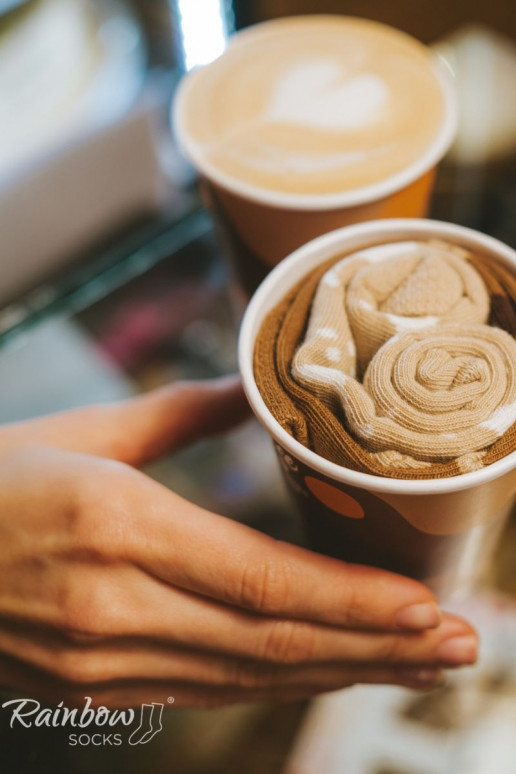 Varavīksnes zeķes  Caffe Latte 1 Pāris Varavīksnes zeķes  Caffe Latte 1 Pāris