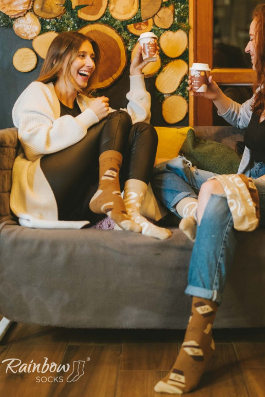 Varavīksnes zeķes  Caffe Latte 1 Pāris Varavīksnes zeķes  Caffe Latte 1 Pāris