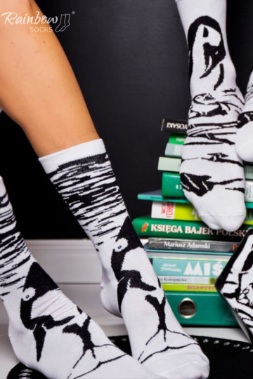 Varavīksnes zeķes   -baltas krāsas 2 pāri 2