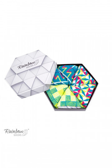 Varavīksnes zeķes ar ģeometriskiem rakstiem 3 Pāris