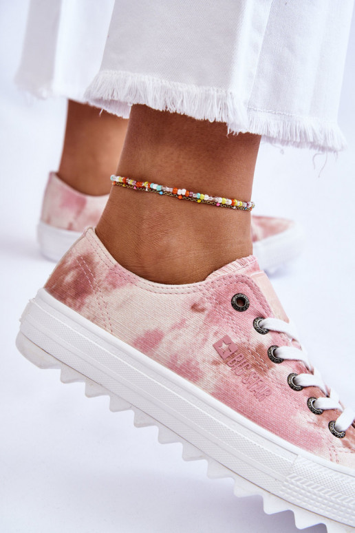 Stilīgasrnas sporta apavi ar līdzenu zoli Big Star LL274044 rozā krāsa-smilšu krāsas Stilīgasrnas sporta apavi ar līdzenu zoli Big Star LL274044 rozā krāsa-smilšu krāsas