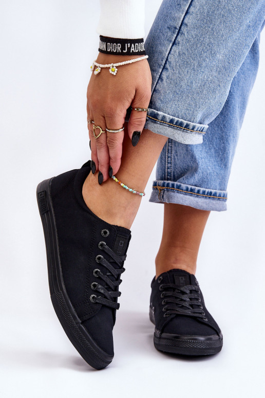 sporta apavi ar līdzenu zoli Big Star LL274057 melnas krāsas sporta apavi ar līdzenu zoli Big Star LL274057 melnas krāsas