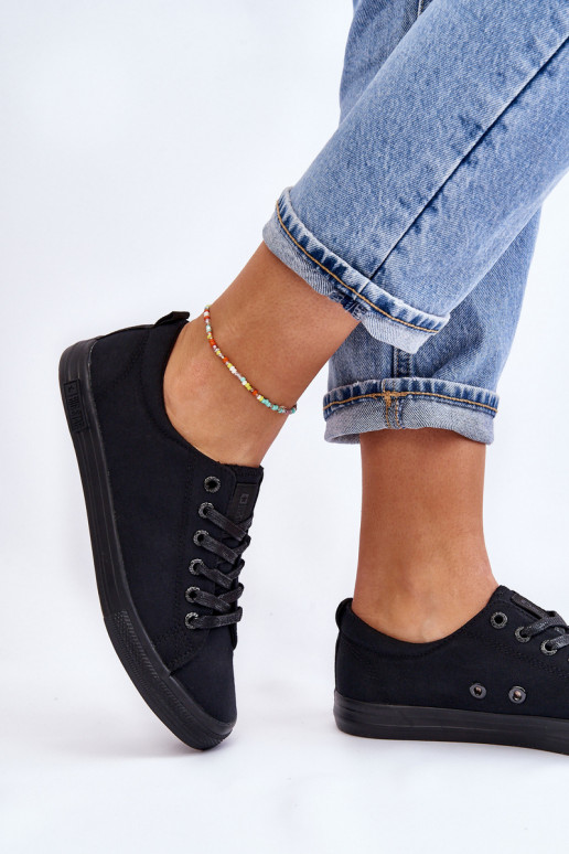 sporta apavi ar līdzenu zoli Big Star LL274057 melnas krāsas sporta apavi ar līdzenu zoli Big Star LL274057 melnas krāsas