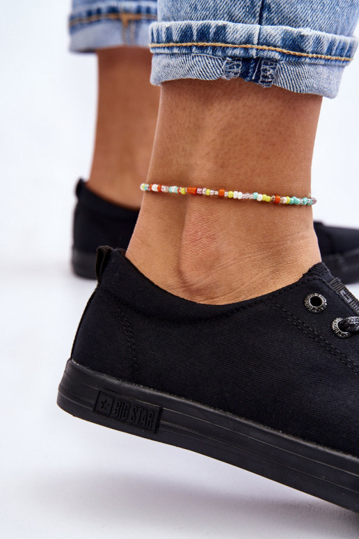 sporta apavi ar līdzenu zoli Big Star LL274057 melnas krāsas sporta apavi ar līdzenu zoli Big Star LL274057 melnas krāsas