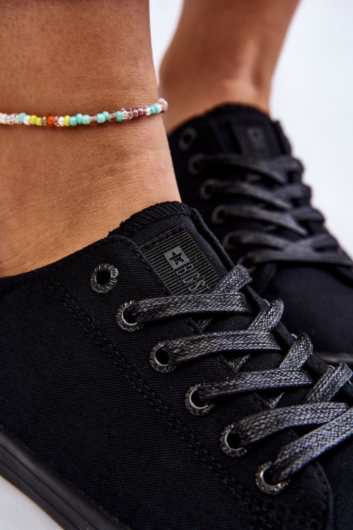 sporta apavi ar līdzenu zoli Big Star LL274057 melnas krāsas sporta apavi ar līdzenu zoli Big Star LL274057 melnas krāsas