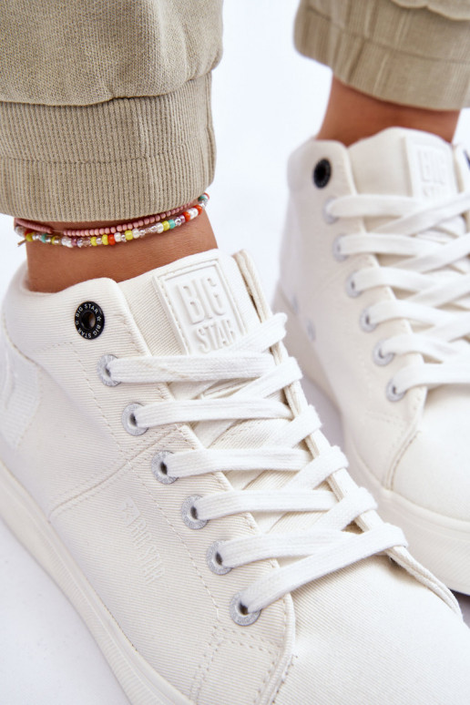 Klasiska modeļa tõmblukuga Big Star LL274002 baltas krāsas Klasiska modeļa tõmblukuga Big Star LL274002 baltas krāsas