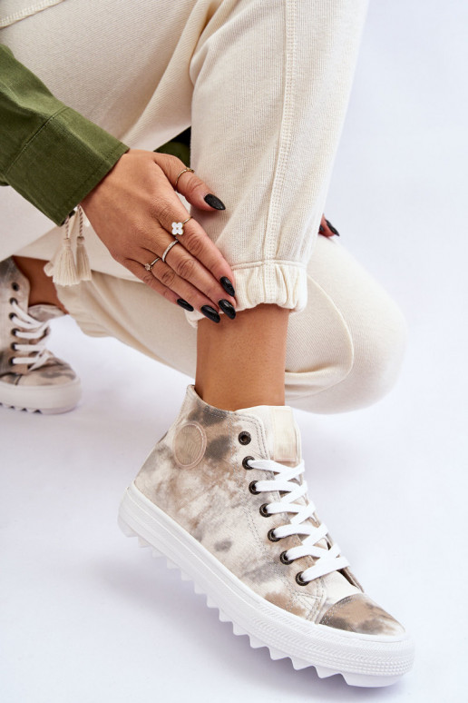 sieviešu puszābaki  Big Star LL274047 Baltas-Zaļas krāsas sieviešu puszābaki  Big Star LL274047 Baltas-Zaļas krāsas