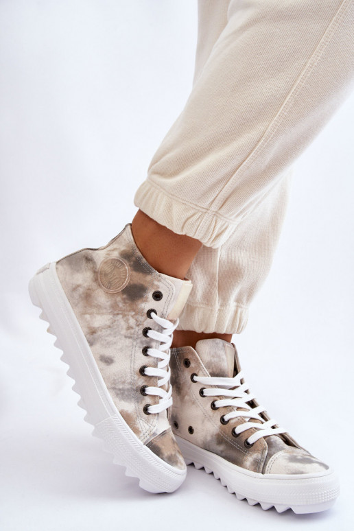 sieviešu puszābaki  Big Star LL274047 Baltas-Zaļas krāsas sieviešu puszābaki  Big Star LL274047 Baltas-Zaļas krāsas